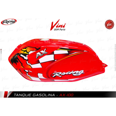 TANQUE AX100 ROJO CHINO VINI RACING